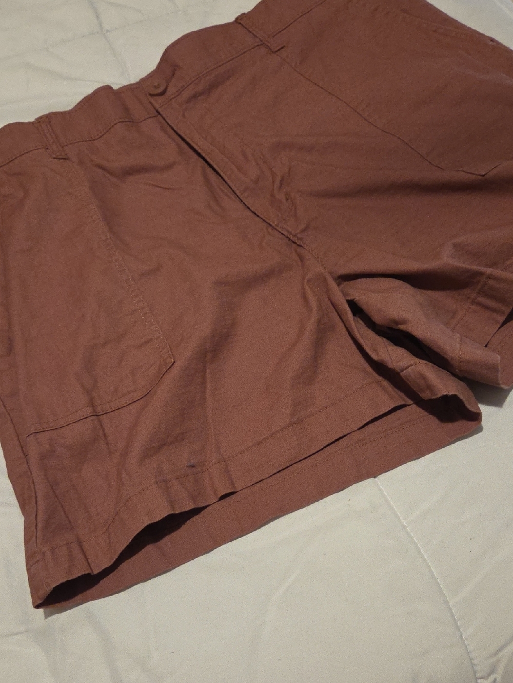 Lee Womens Flat Front Shorts in Mauve